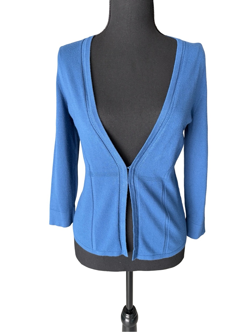 White House Black Market Blue Open-Front Sweater Cardigan